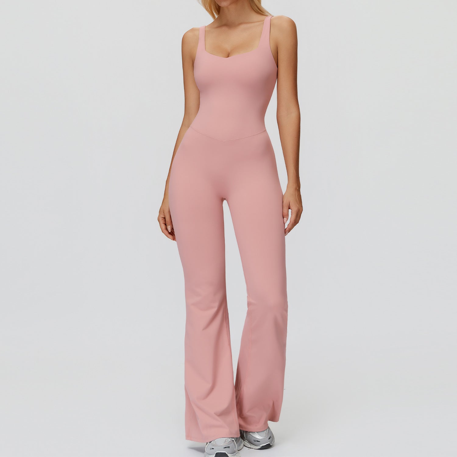 Cross Back Micro-Pull Wide-leg Jumpsuit