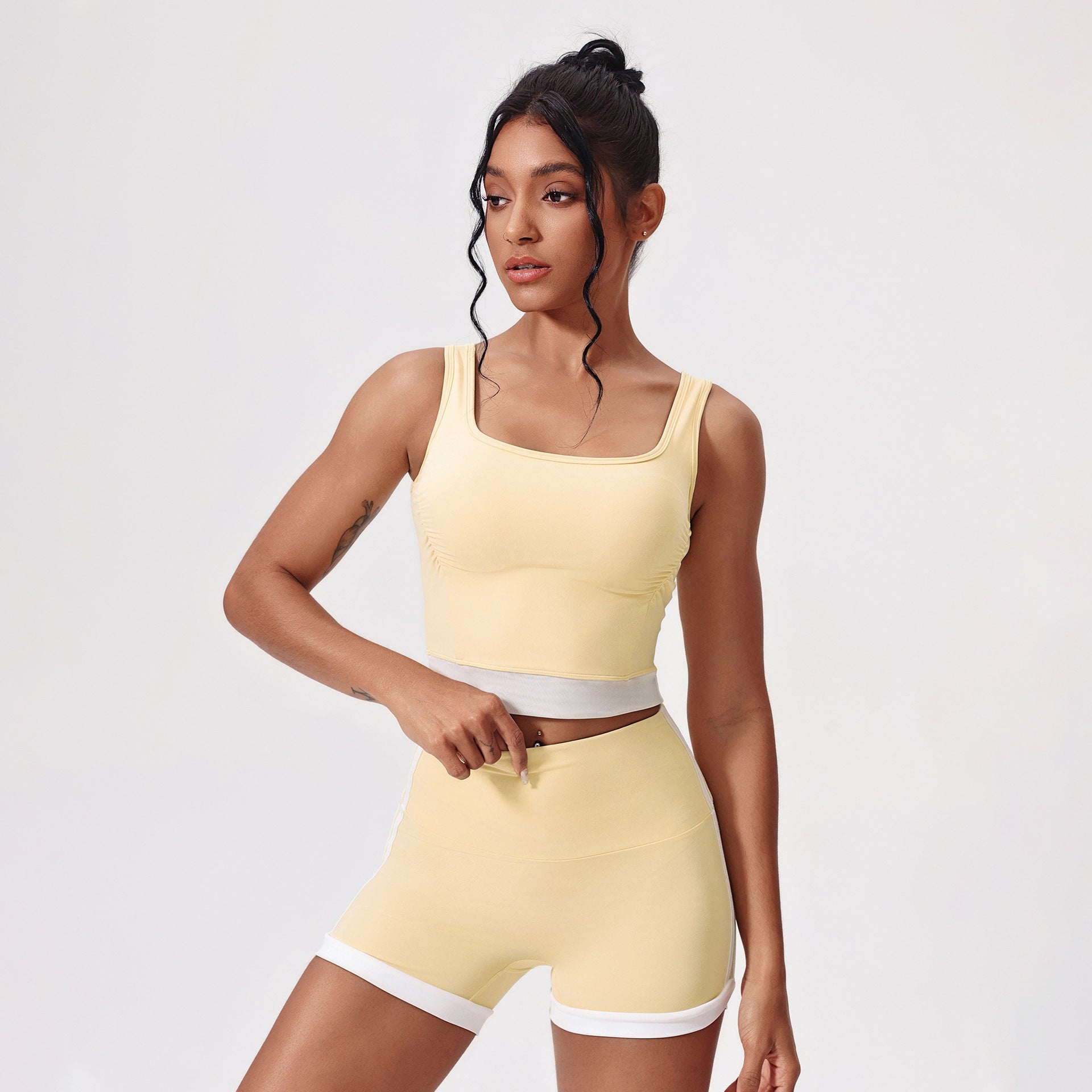 Nude Feel Vest & Shorts Set