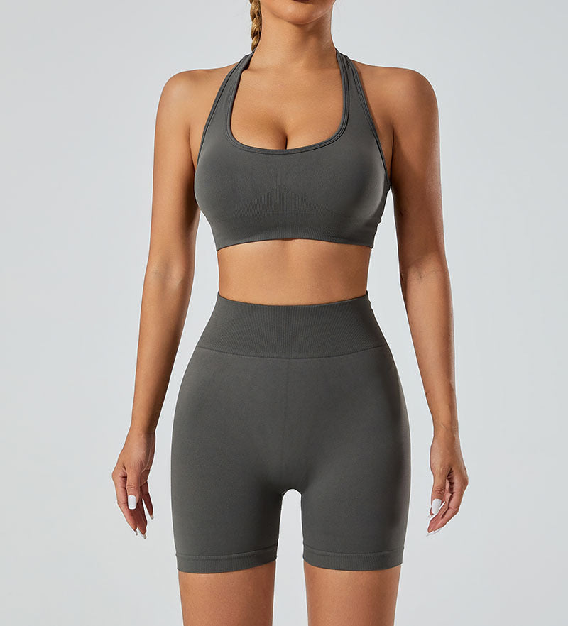Seamless Ribbed Yoga Set